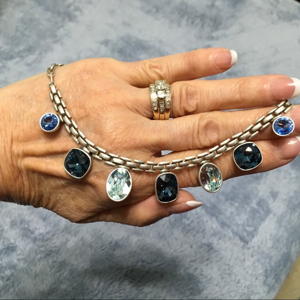 NECKLACE, EARRINGS, BRACELET